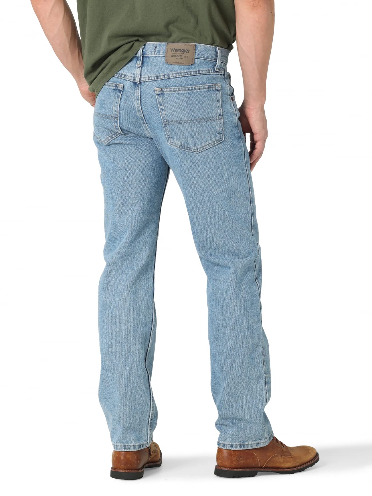 Wrangler Authentics Men's Classic 5-Pocket Regular Fit Cotton Jean, Light Stonewash, 35W x 36L