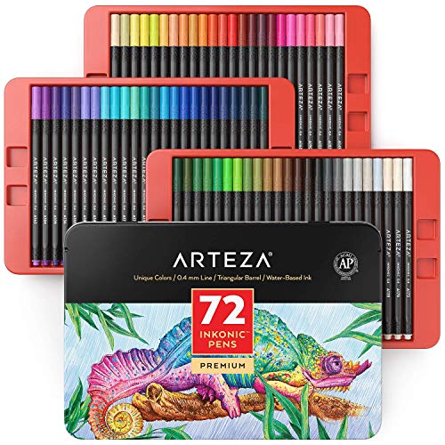 Arteza Inkonic™ Fineliner Pens - Set of 72