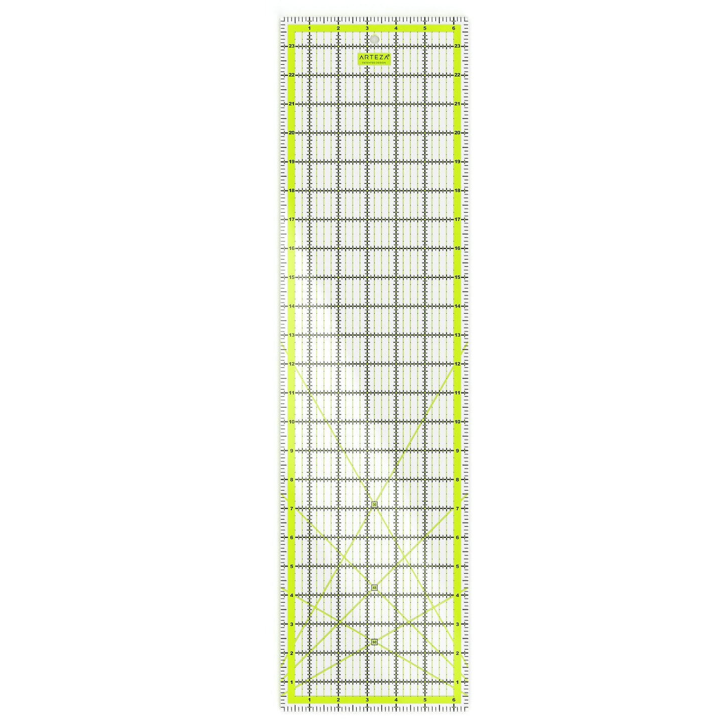 Arteza Acrylic Quilter's Ruler, 6.5" x 24"