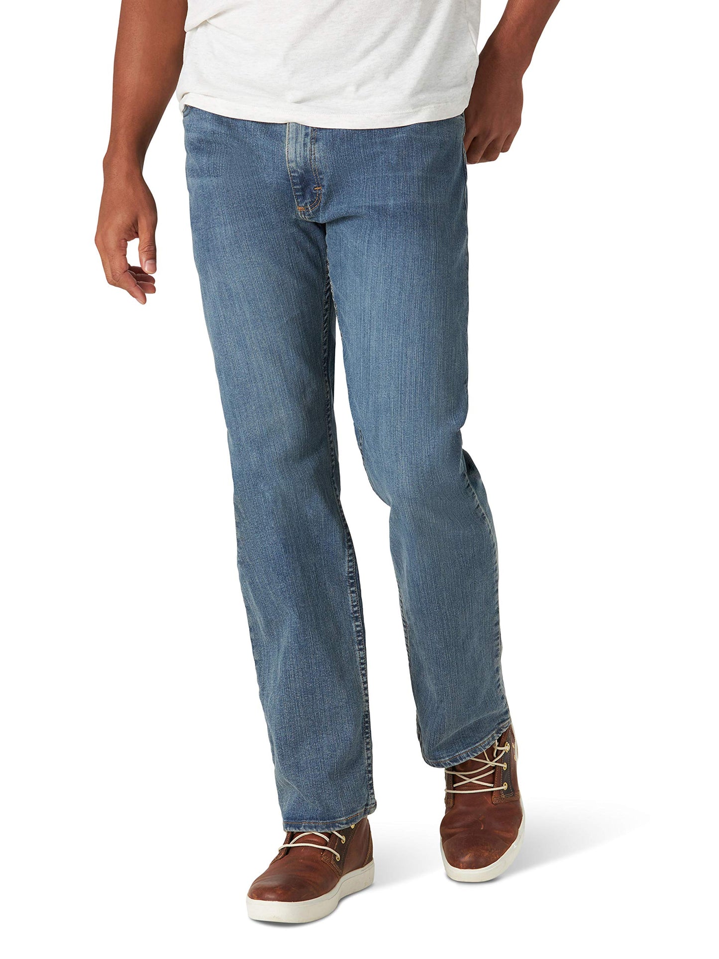 Wrangler Authentics Men's Regular Fit Comfort Flex Waist Jean, Slate, 36W x 34L