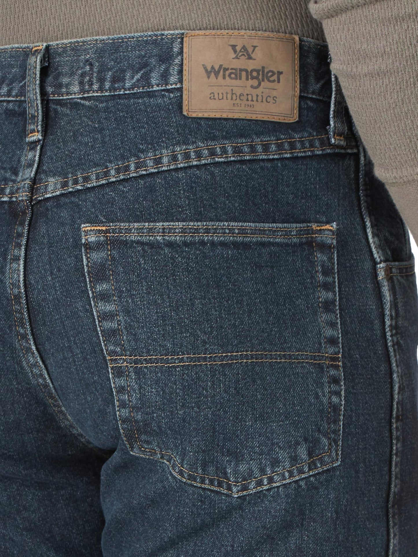 Wrangler Authentics Men's Classic 5-Pocket Regular Fit Cotton Jean, Storm, 35W x 32L