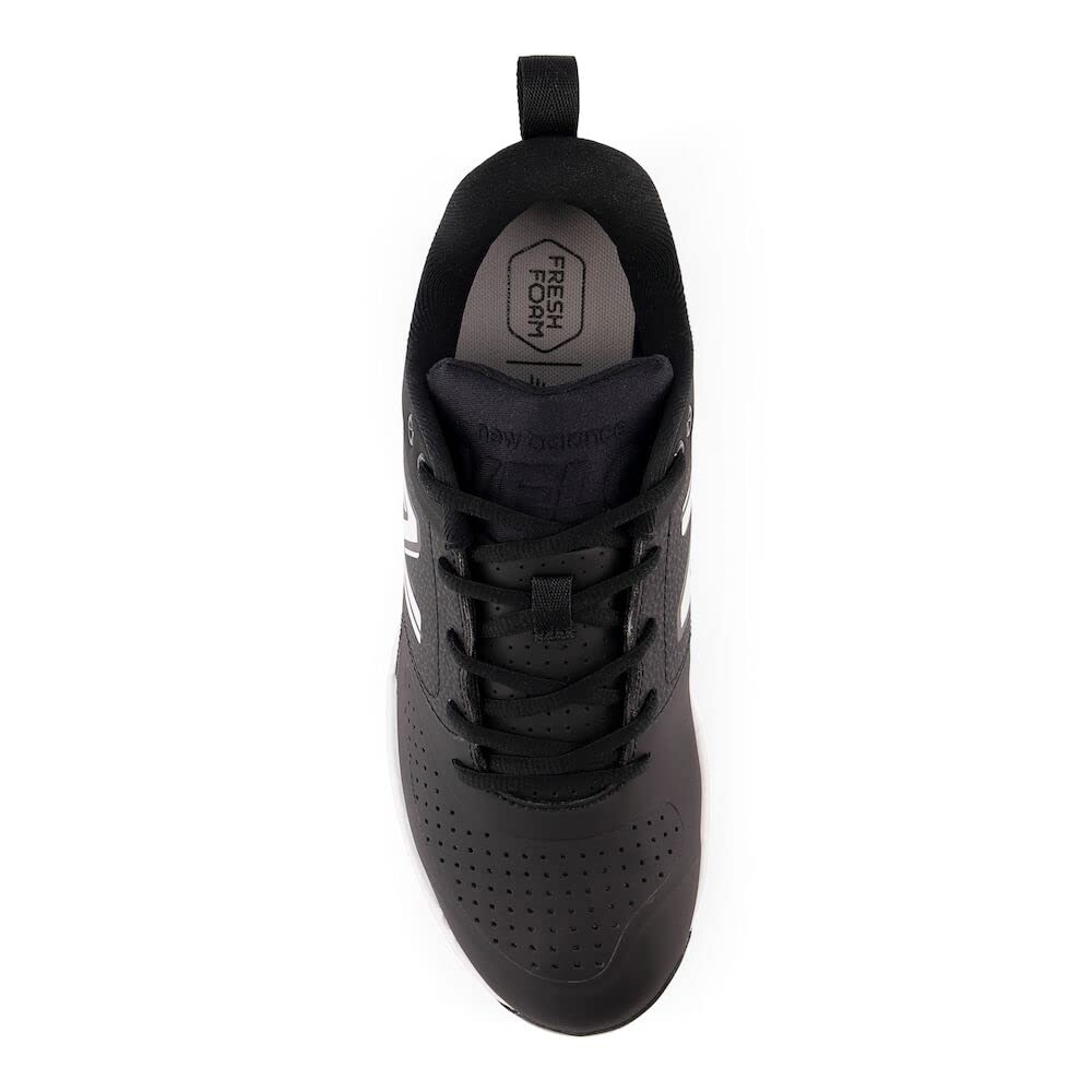 New Balance Women's Fresh Foam Velo V3 Softball Shoe, Black/White, 9.5 Wide
