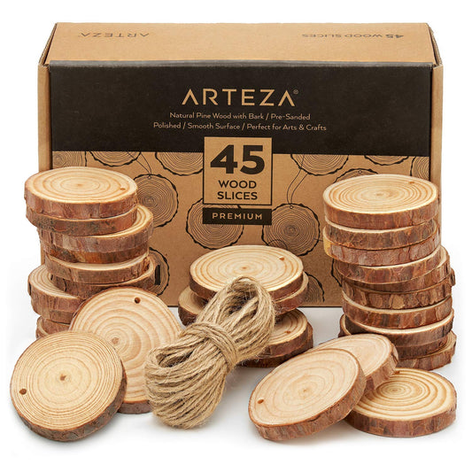 Arteza Wood Slices - Set of 45