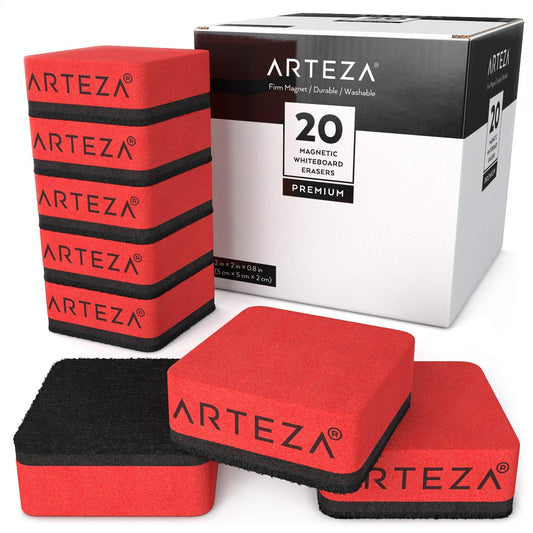 Arteza Magnetic Board Erasers - Set of 20