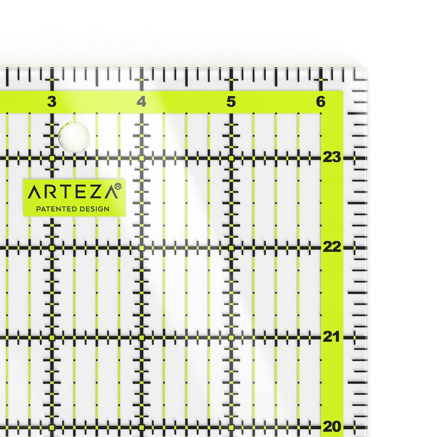 Arteza Acrylic Quilter's Ruler, 6.5" x 24"