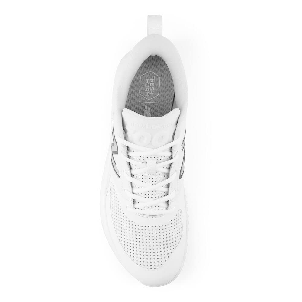 New Balance Men's Fresh Foam 3000 V6 Turf-Trainer Baseball Shoe, White/White, 7.5