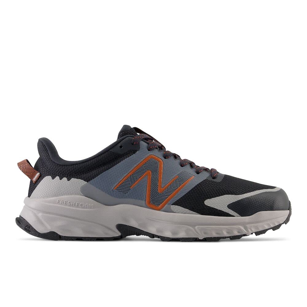 New Balance Men's Fresh Foam 510 V6 Trail Running Shoe, Phantom/Team Away Grey/Classic Orange, 8