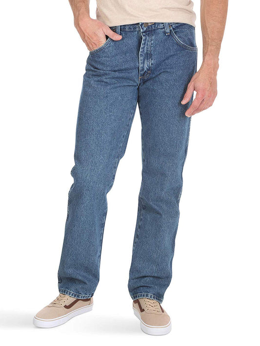 Wrangler Authentics Men's Classic 5-Pocket Regular Fit Cotton Jean, Stonewash Mid, 36W x 32L
