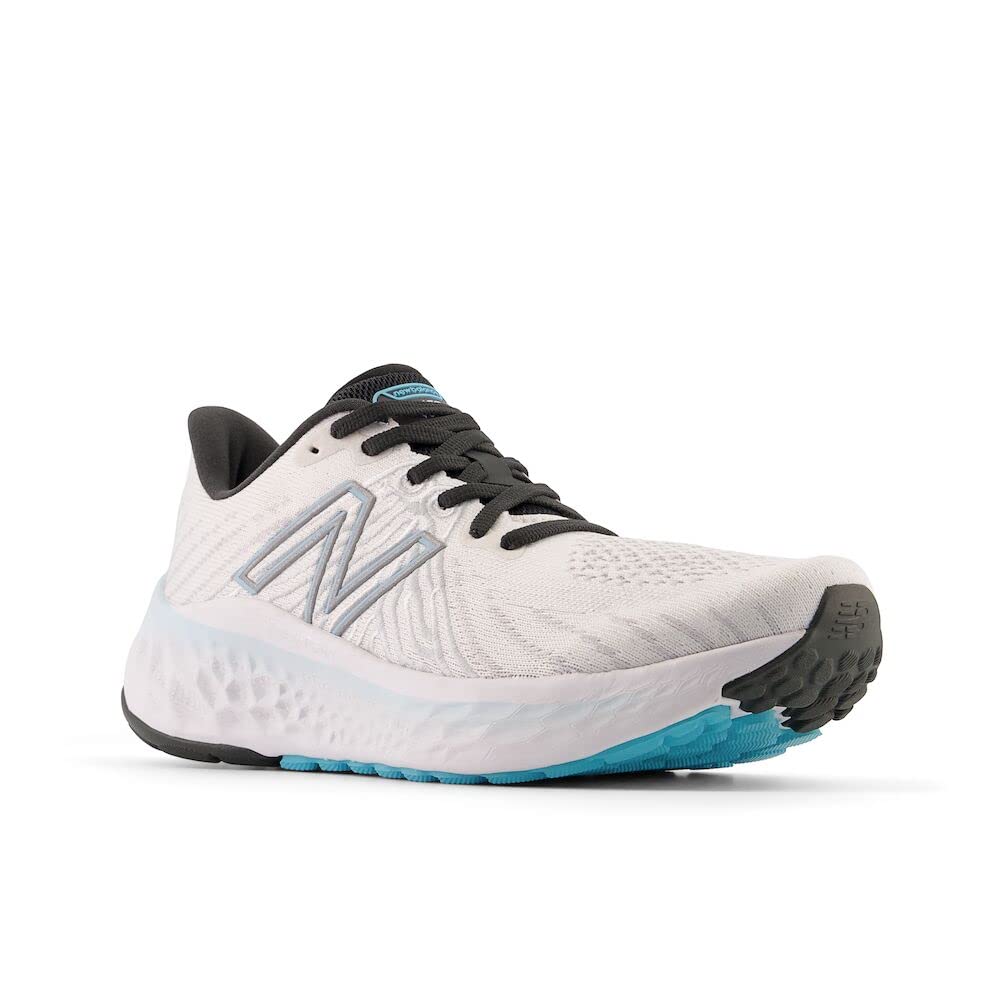 New Balance Women's Fresh Foam X Vongo V5 Running Shoe, White/Bleach Blue/Silver Metalic, 6.5