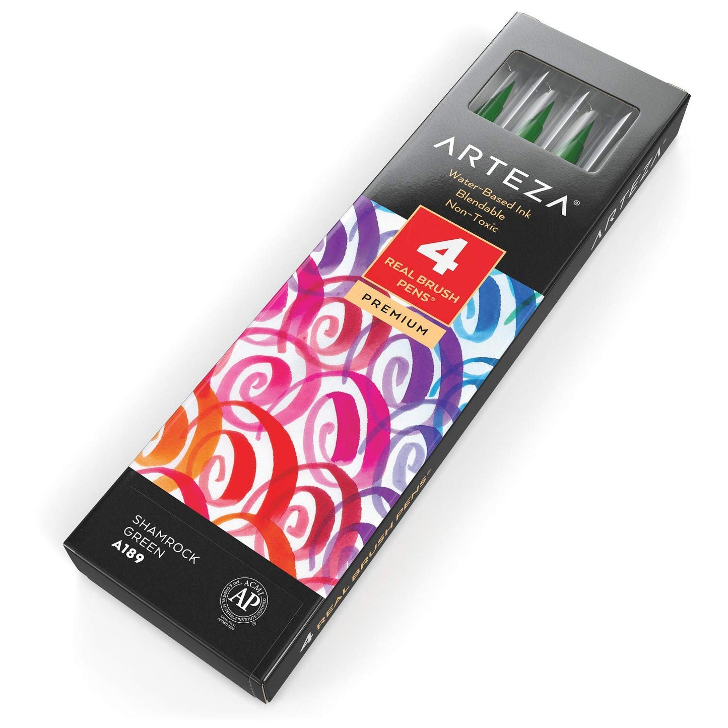 Arteza Real Brush Pens®, A189 Shamrock Green - 4 Pack