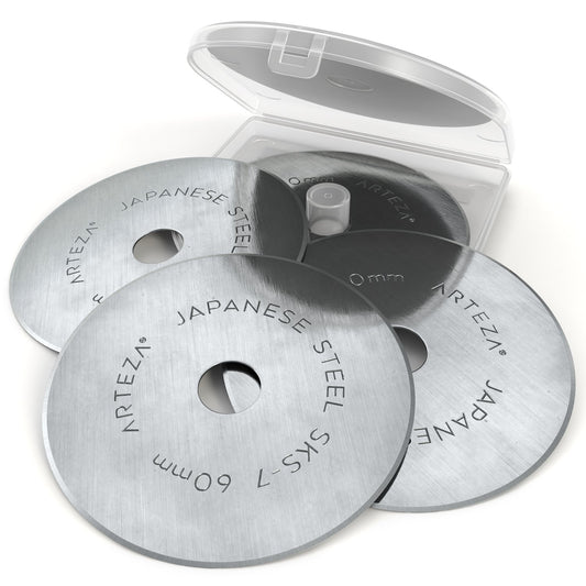Arteza Rotary Cutter Blades, 60mm - Pack of 12
