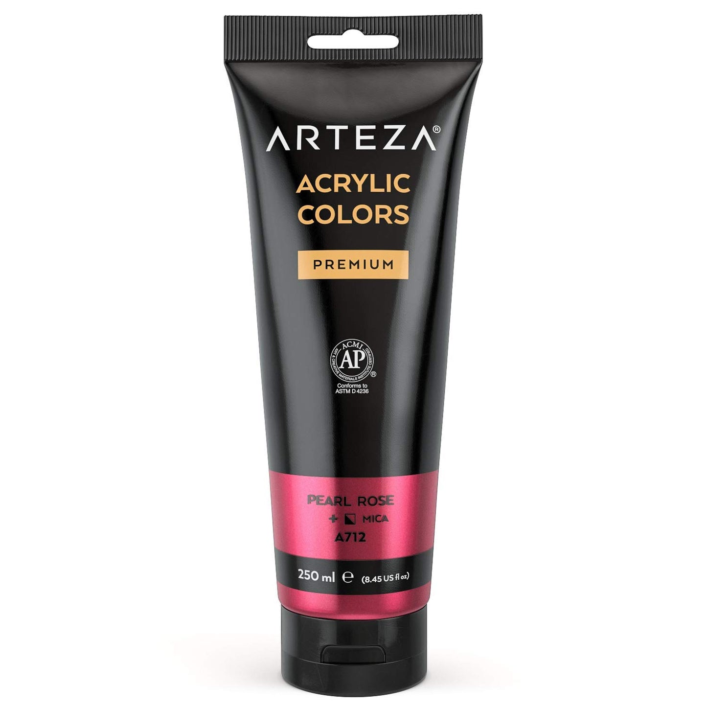 Arteza Metallic Acrylic Paint, 8.45 fl oz Tube - Pearl Rose A218