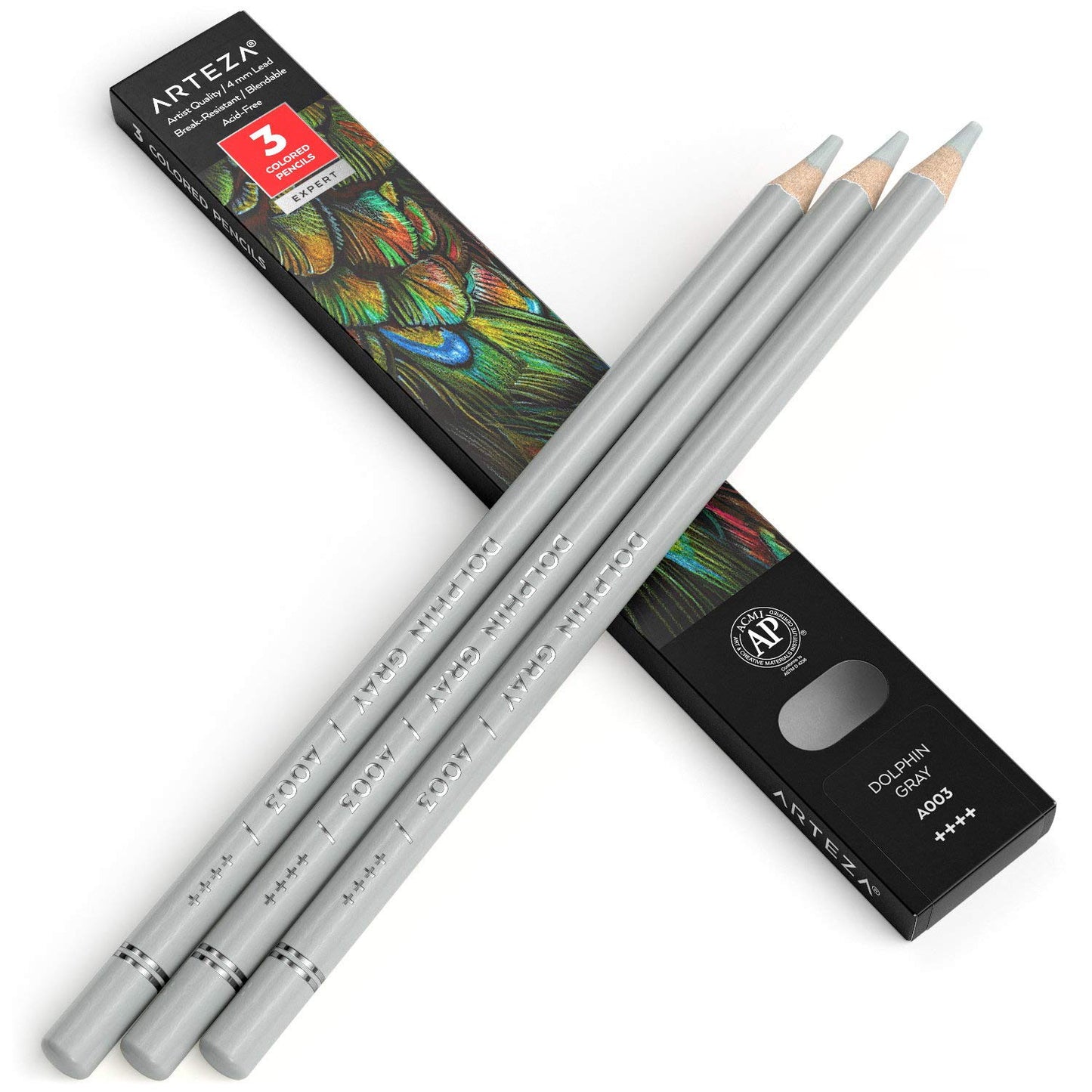 Arteza Expert Colored Pencils, A003 Dolphin Gray - 3 Pack