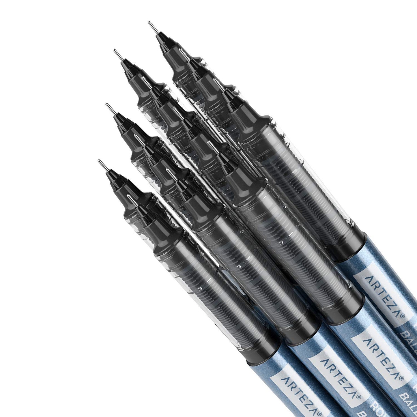 Arteza Roller Ball Pens, Black, 0.5mm Nib - 20 Pack