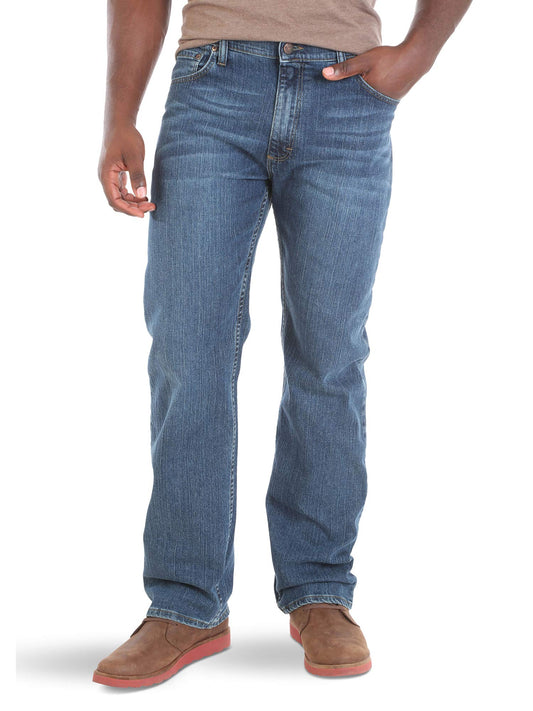 Wrangler Authentics Men's Regular Fit Comfort Flex Waist Jean, Blue Ocean, 33W x 32L