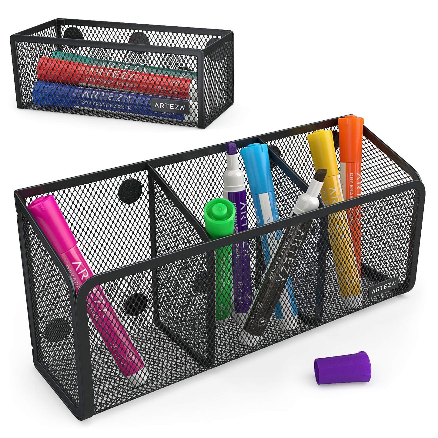 Arteza Mesh Magnetic Organizers - Set of 2 & 12 Dry-Erase Markers