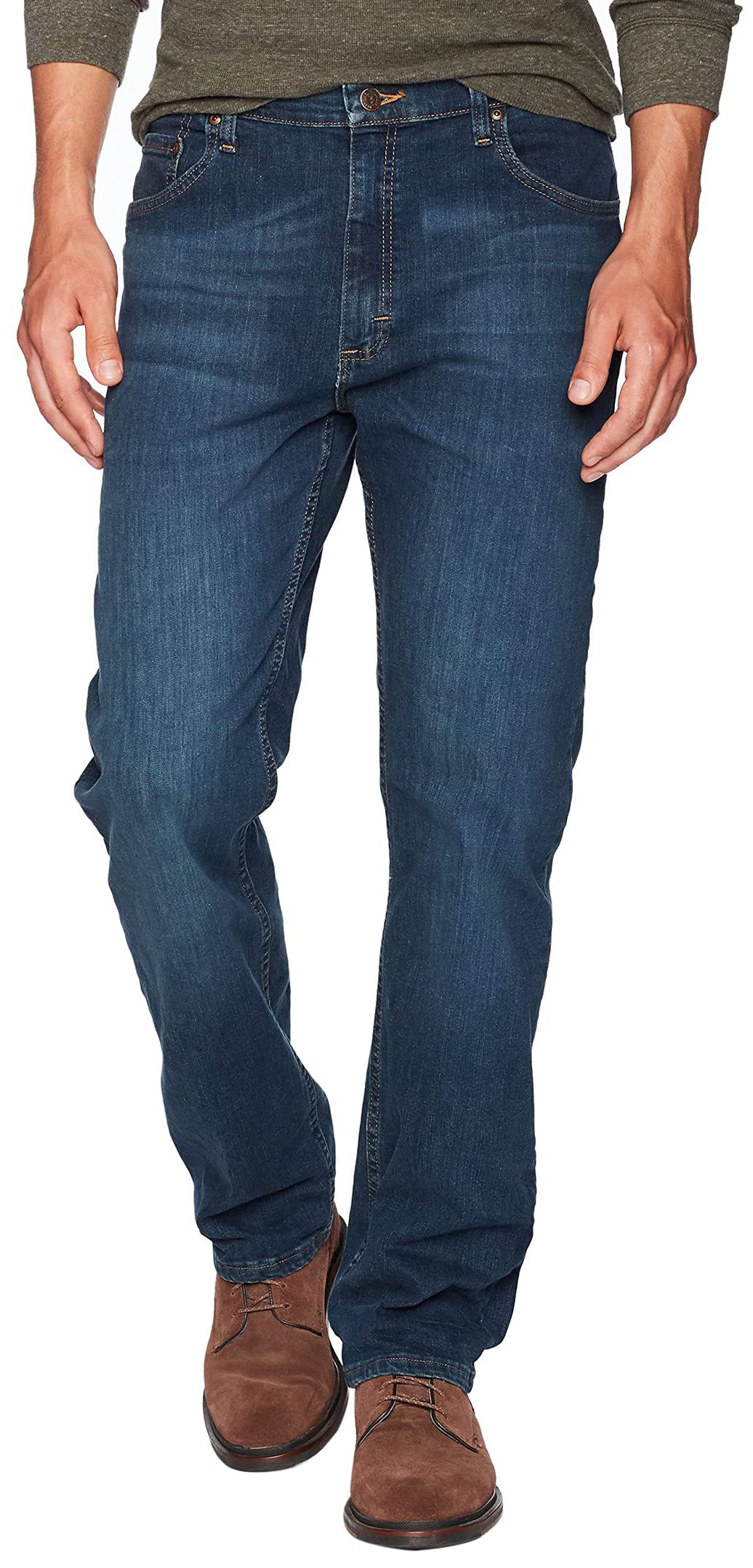 Wrangler Authentics Men's Classic 5-Pocket Regular Fit Jean, Twilight Flex, 34W x 36L