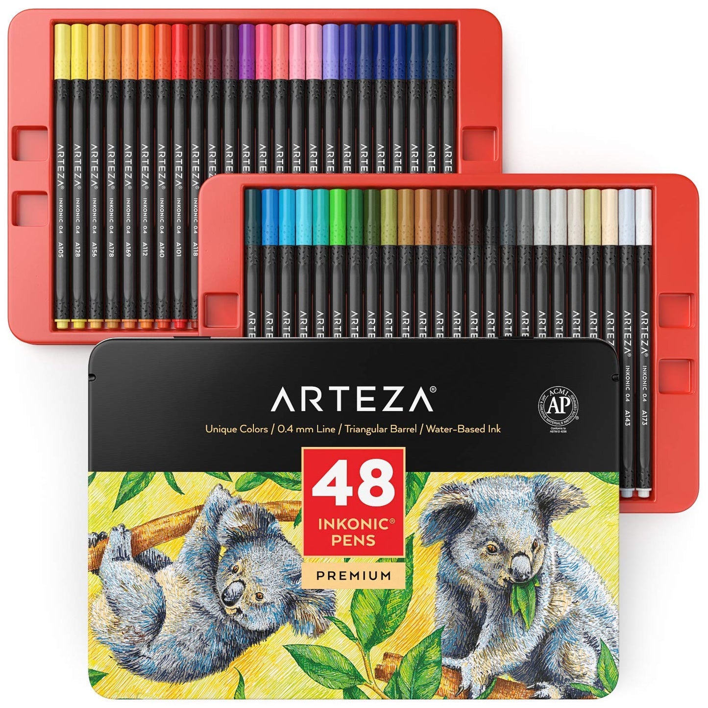 Arteza Inkonic™ Fineliner Pens - Set of 48