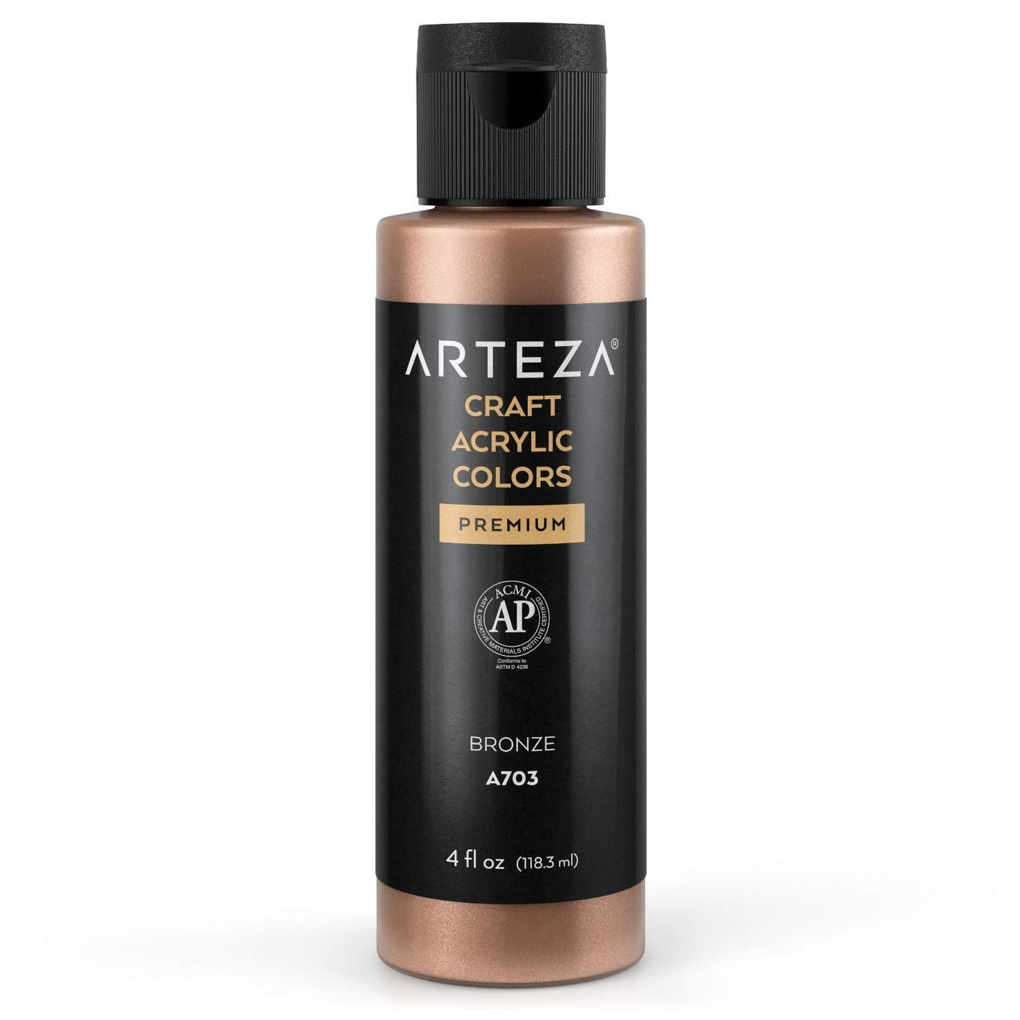 Arteza Craft Acrylic Paint, 4oz Bottle - A703 Bronze