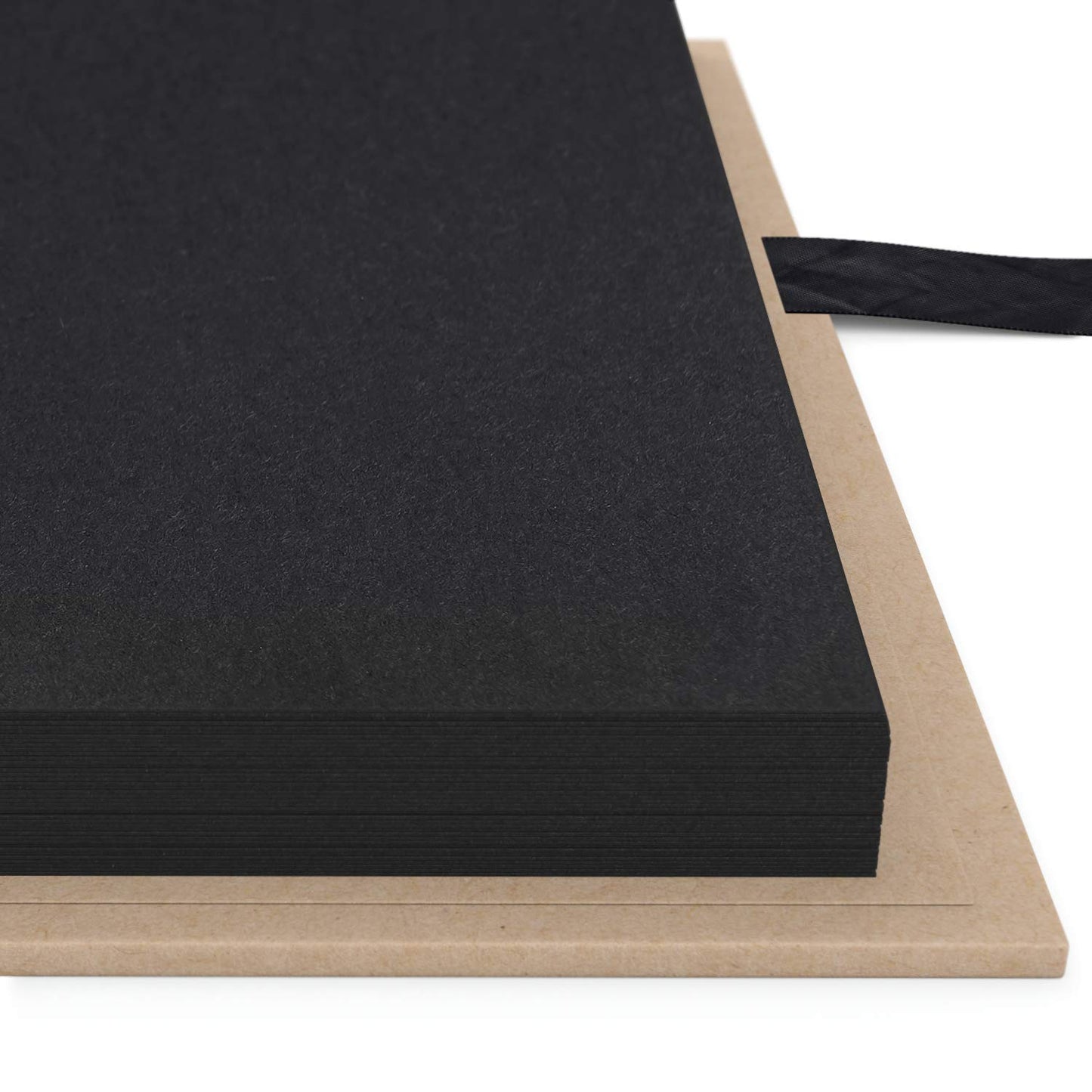 Arteza Spiral-Bound Scrapbook, Black Cover, 8.5" x 11", 40 Black Sheets - Pack of 3
