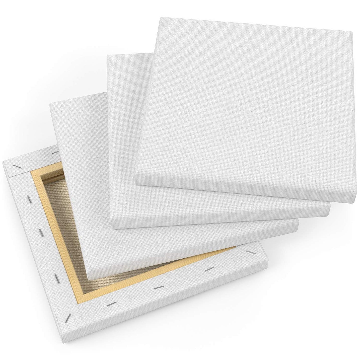 Arteza Classic Stretched Canvas, 6" x 6" - Pack of 12