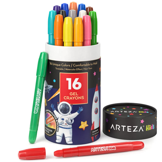 Arteza Kids Twistable Gel Crayons, Set of 16