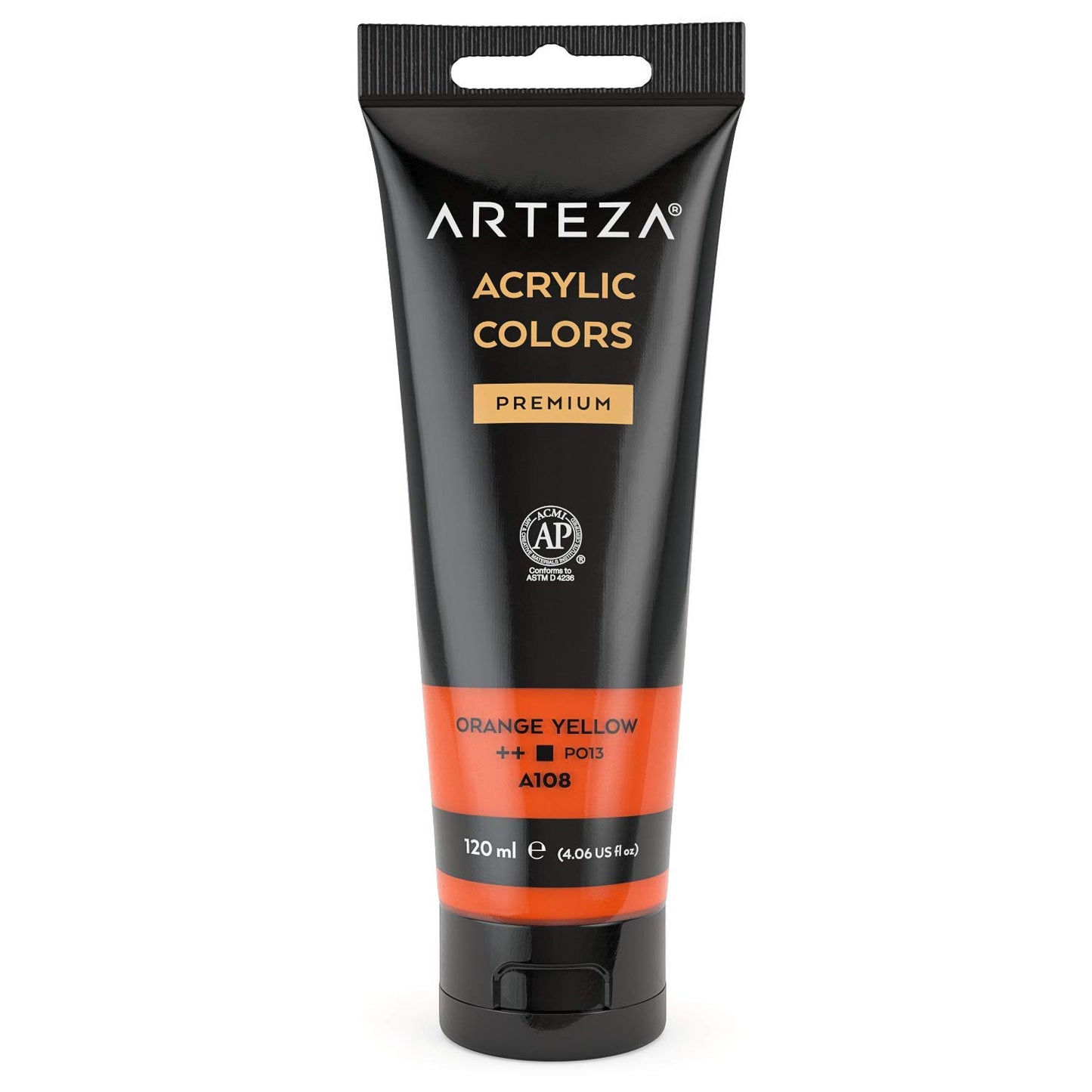 Arteza Acrylic Paint, 4oz Tube - Orange Yellow A114