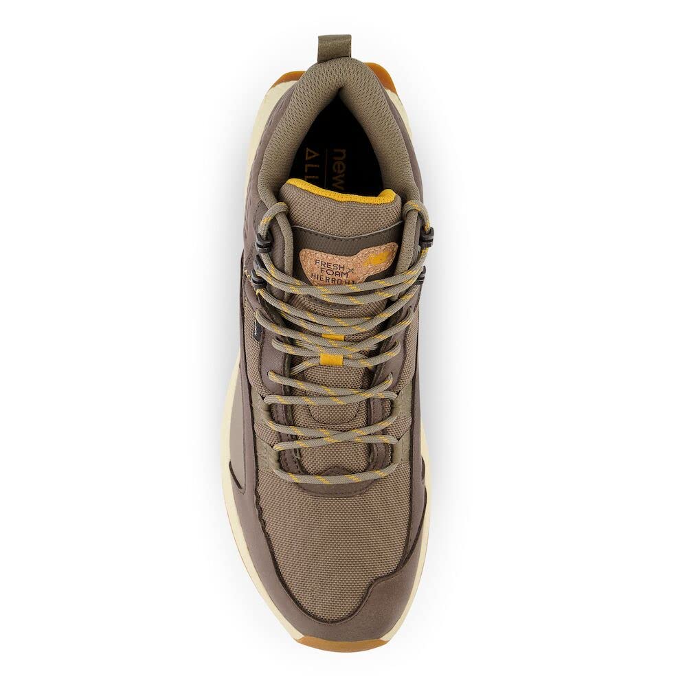 New Balance Men's Fresh Foam X Hierro V1 Mid-Cut Trail Running Shoe, Wren/Bungee/Golden Hour, 9.5 X-Wide