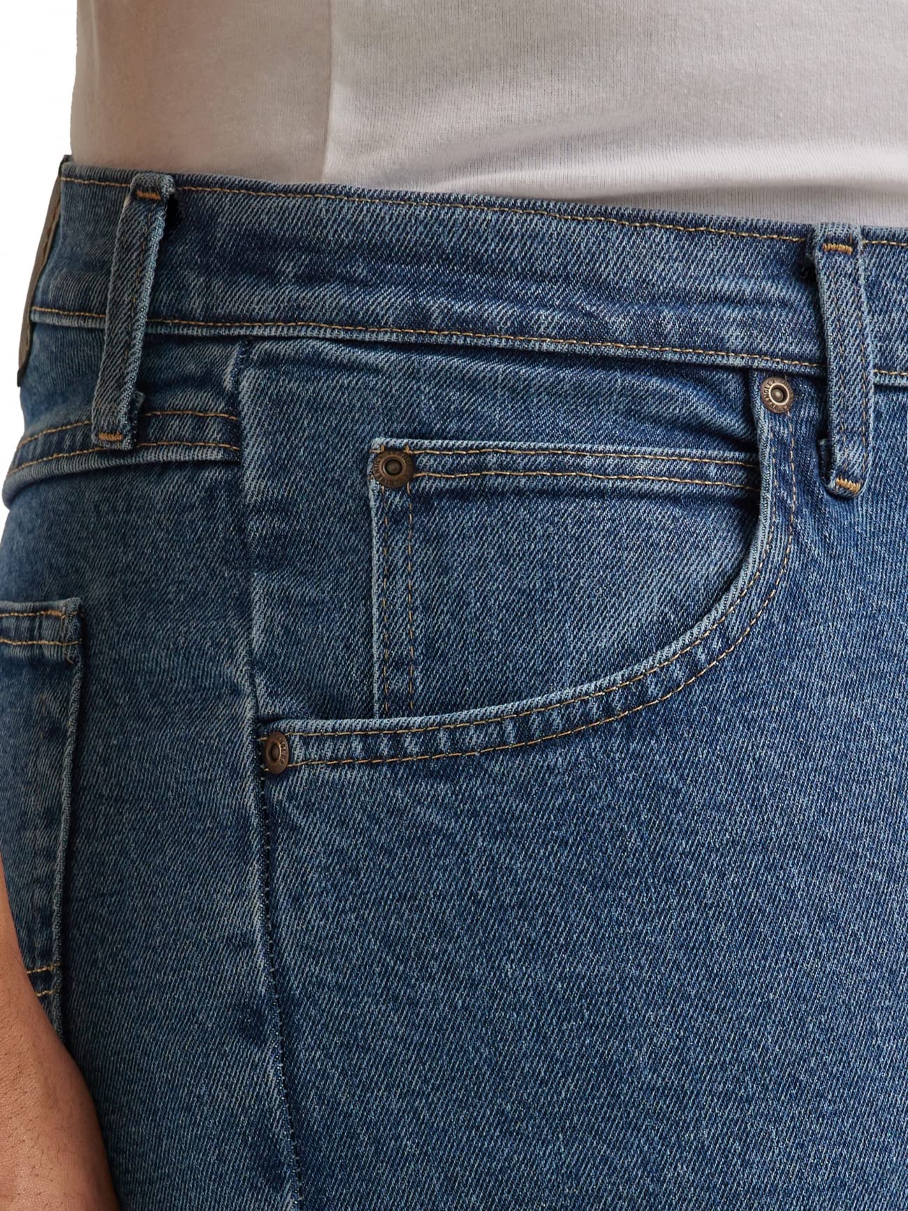 Wrangler Authentics Men's Classic 5-Pocket Relaxed Fit Jean, Dark Stonewash Flex, 36W x 30L