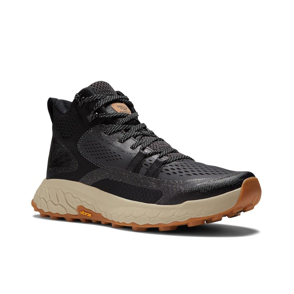 New Balance Men's Fresh Foam X Hierro V1 Mid-Cut Trail Running Shoe, Black/Timberwolf, 7.5 Wide