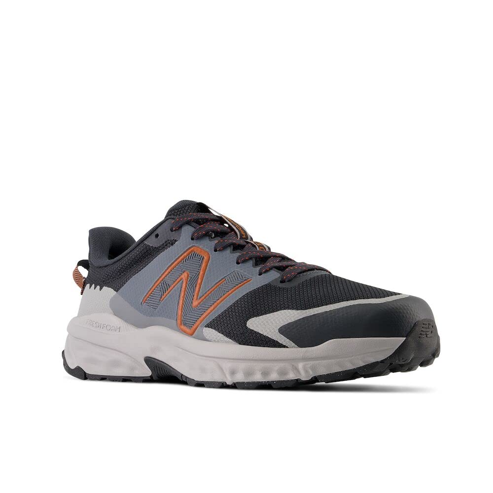 New Balance Men's Fresh Foam 510 V6 Trail Running Shoe, Phantom/Team Away Grey/Classic Orange, 8 Wide