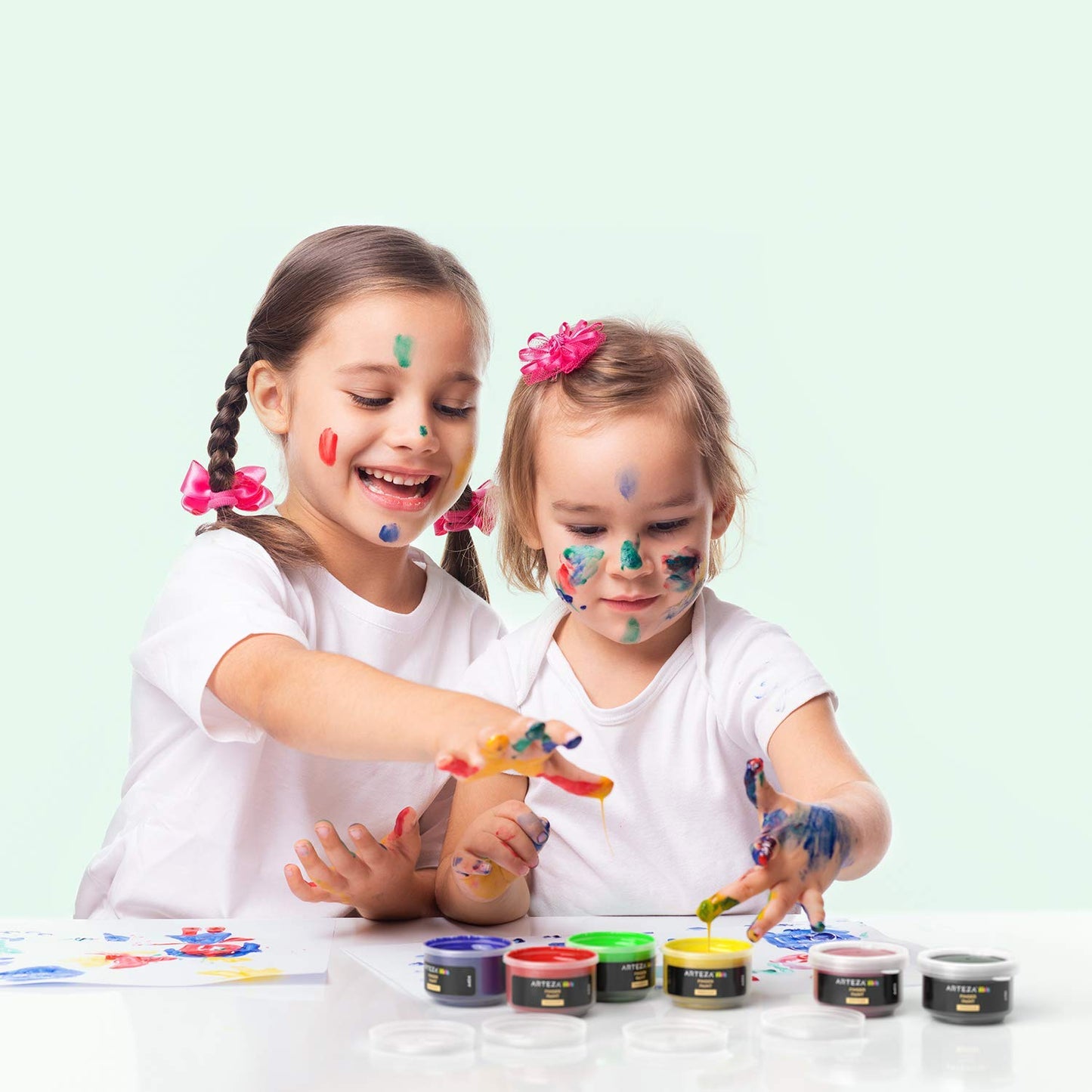 Arteza Kids Finger Paints, Assorted Colors, 30ml - Set of 30