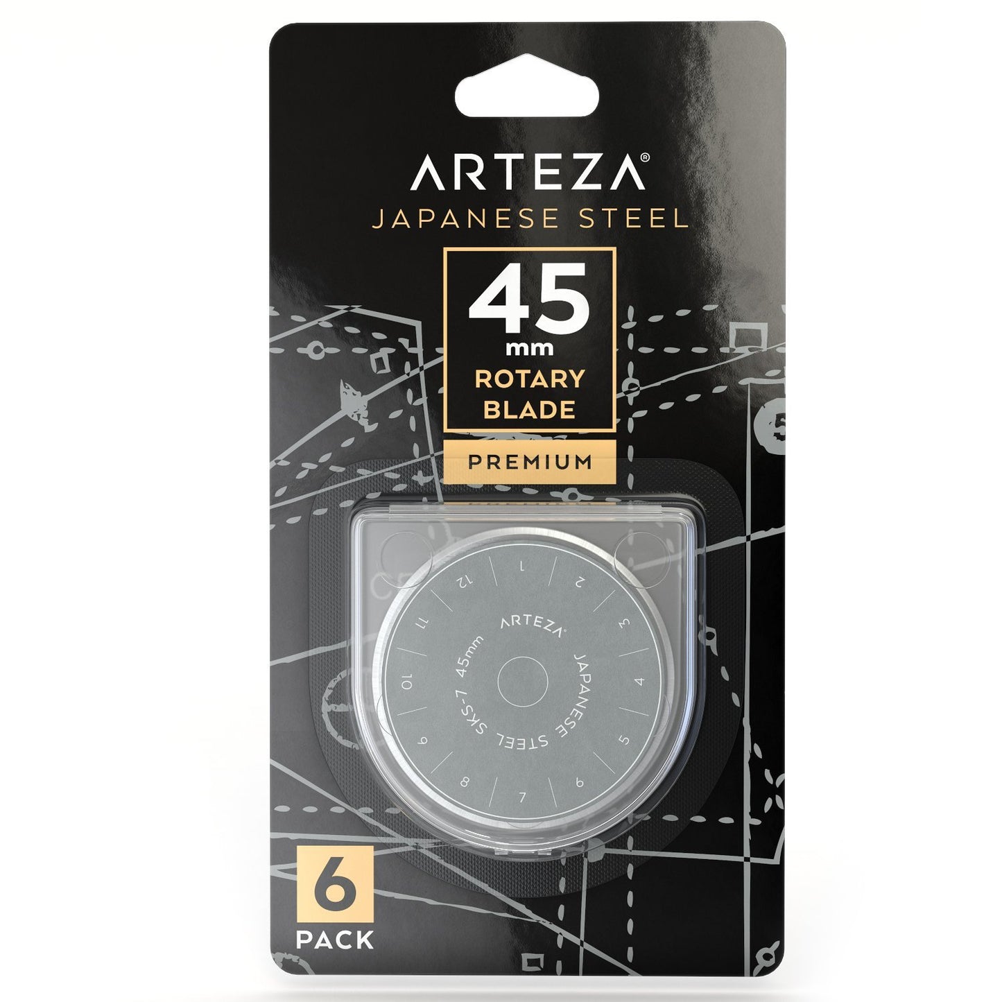 Arteza Rotary Cutter Blades, 45mm - Pack of 6