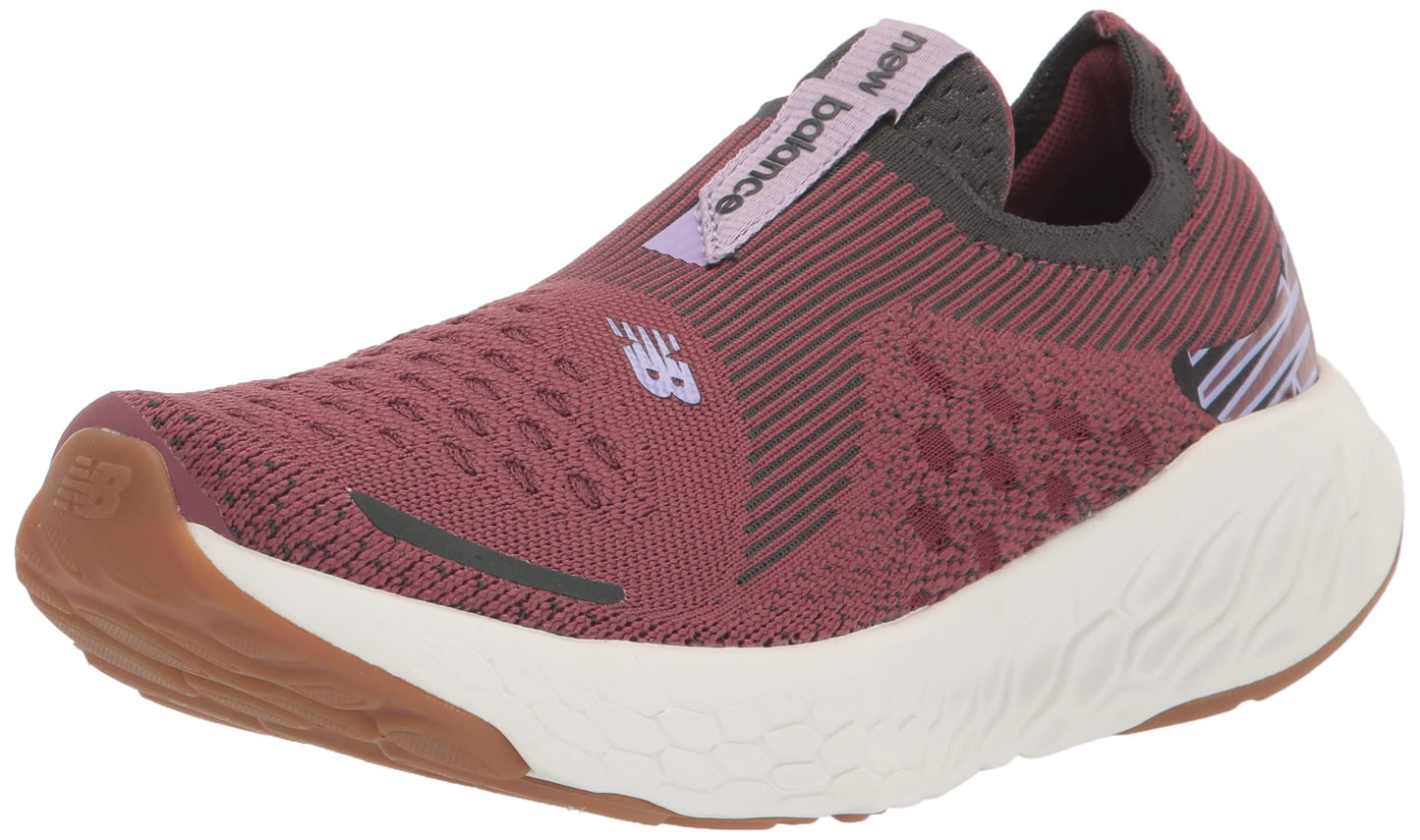 New Balance Women's Fresh Foam X 1080 Unlaced V1 Running Shoe, Washed Burgundy/Blacktop, 8