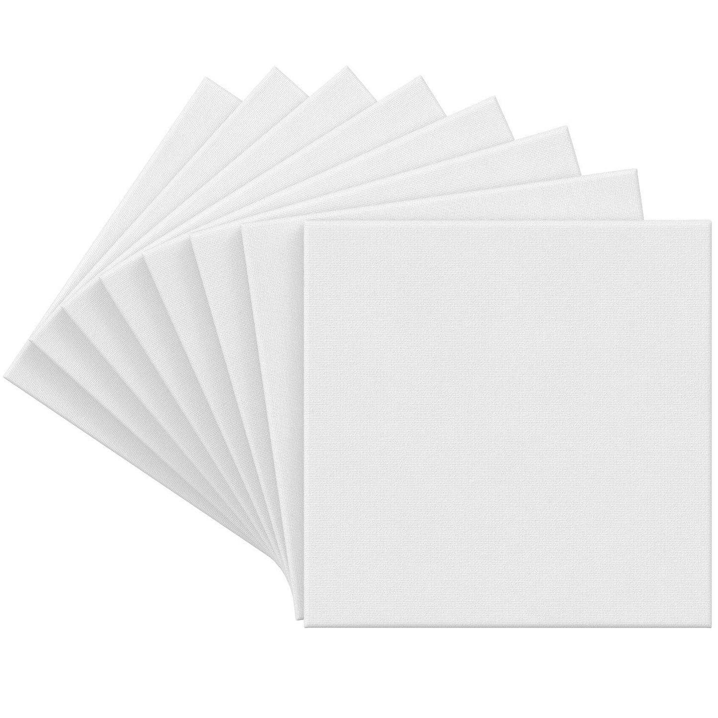 Arteza Classic Stretched Canvas, 10" x 10" - Pack of 8