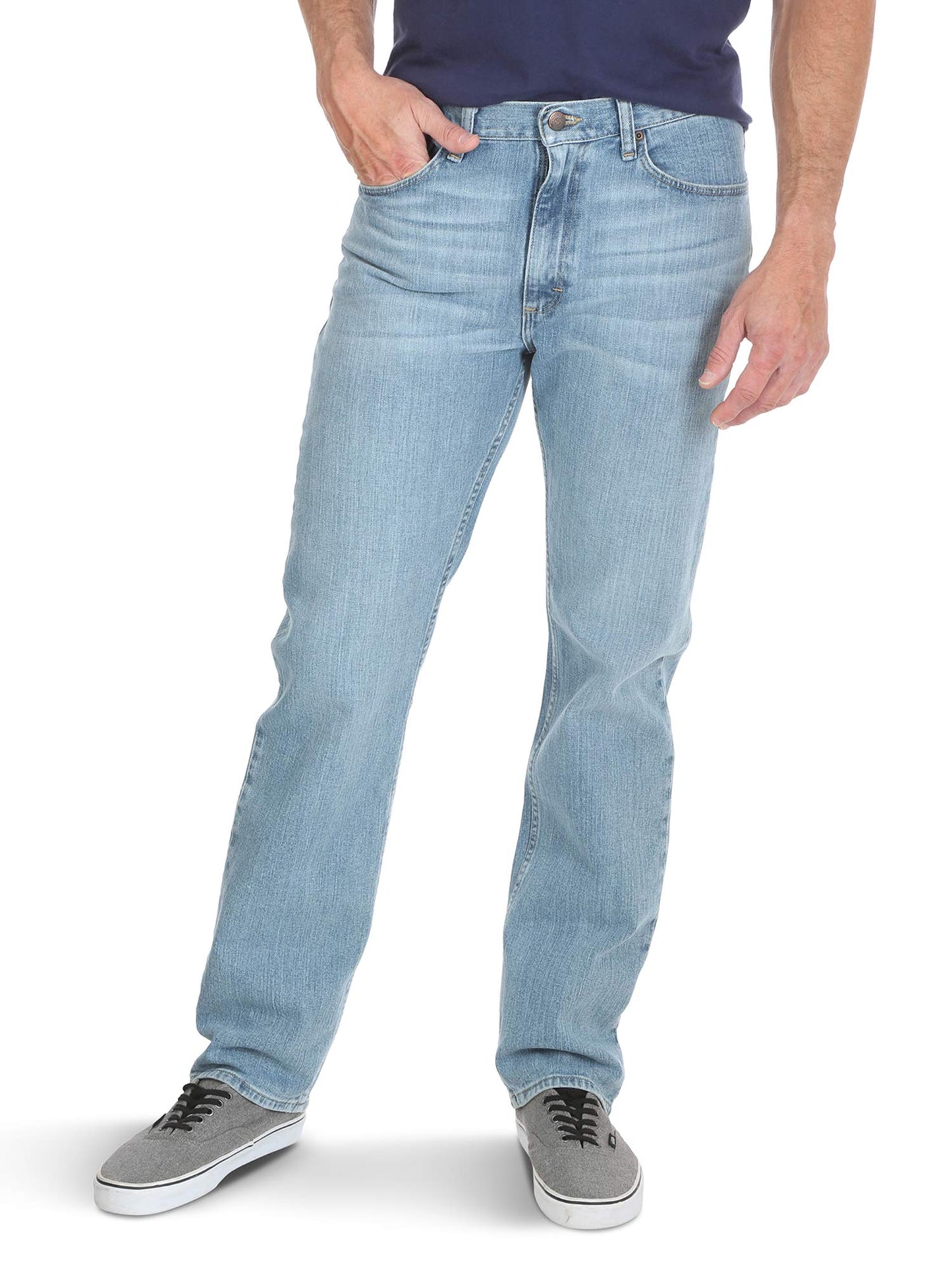 Wrangler Authentics Men's Classic 5-Pocket Regular Fit Jean, Stonewash Flex, 33W x 30L