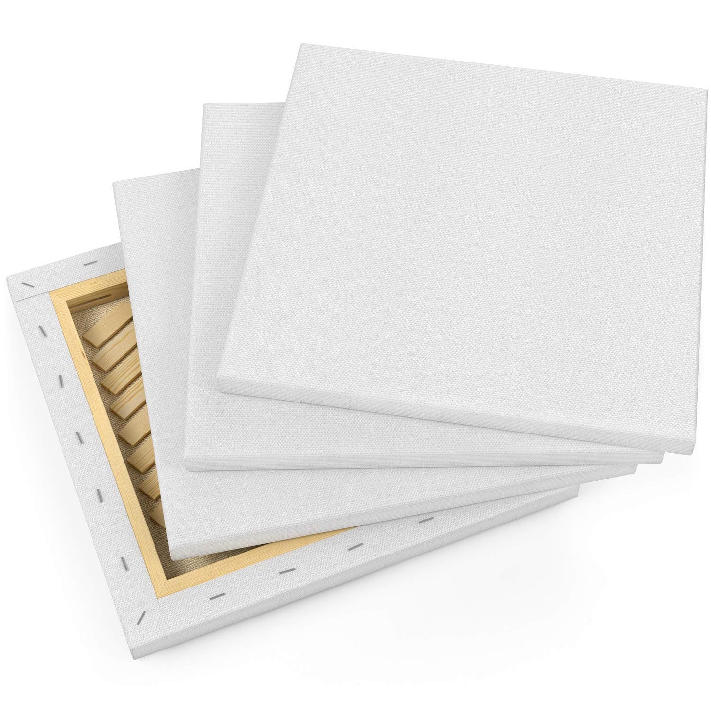 Arteza Premium Stretched Canvas, 12" x 12" - Pack of 8