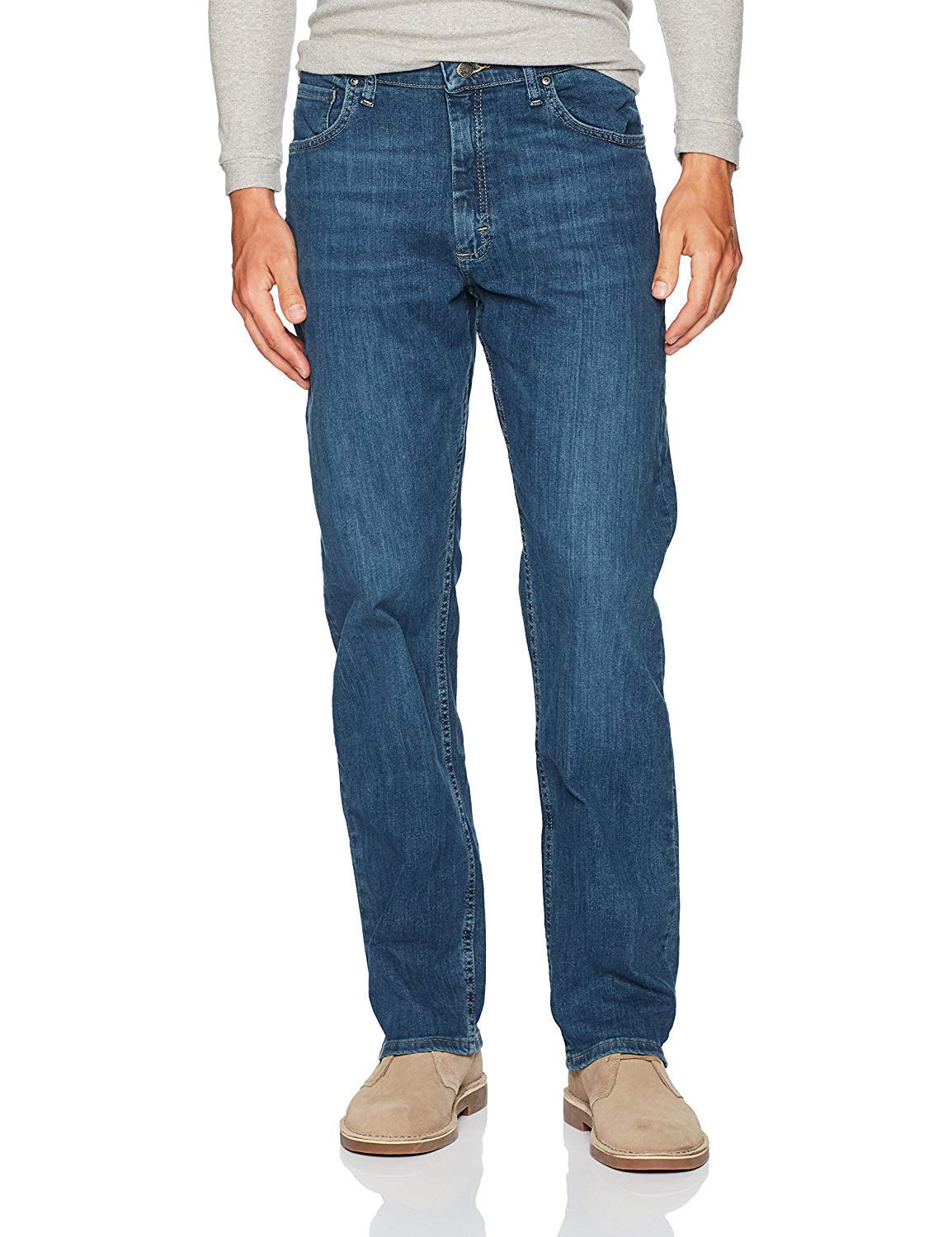 Wrangler Authentics Men's Classic 5-Pocket Relaxed Fit Jean, Slate Flex, 34W x 29L