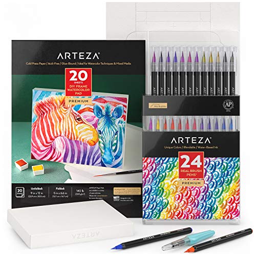 Arteza Watercolor Brush Pen Painting Art Set