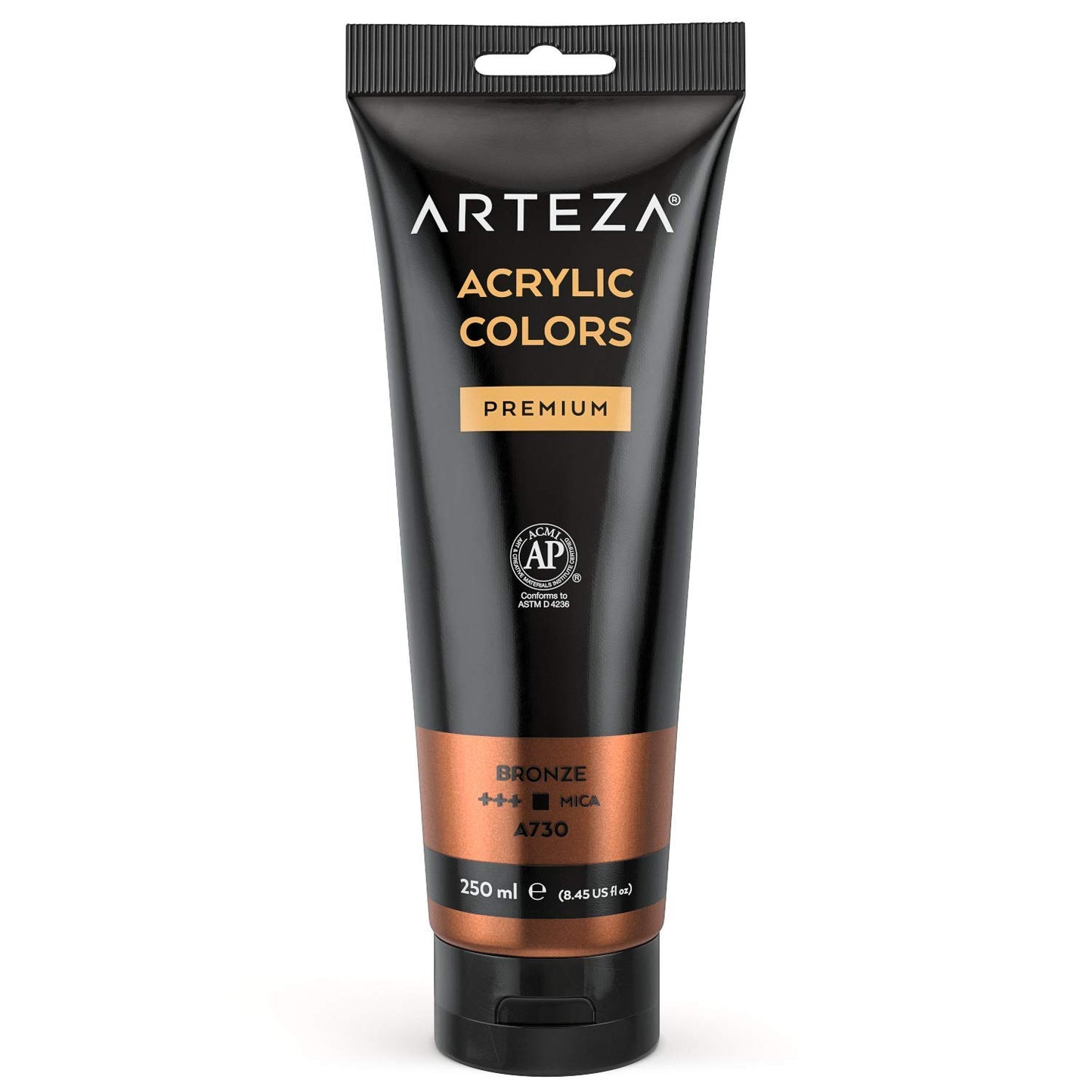 Arteza Metallic Acrylic Paint, 8.45 fl oz Tube - Bronze A202