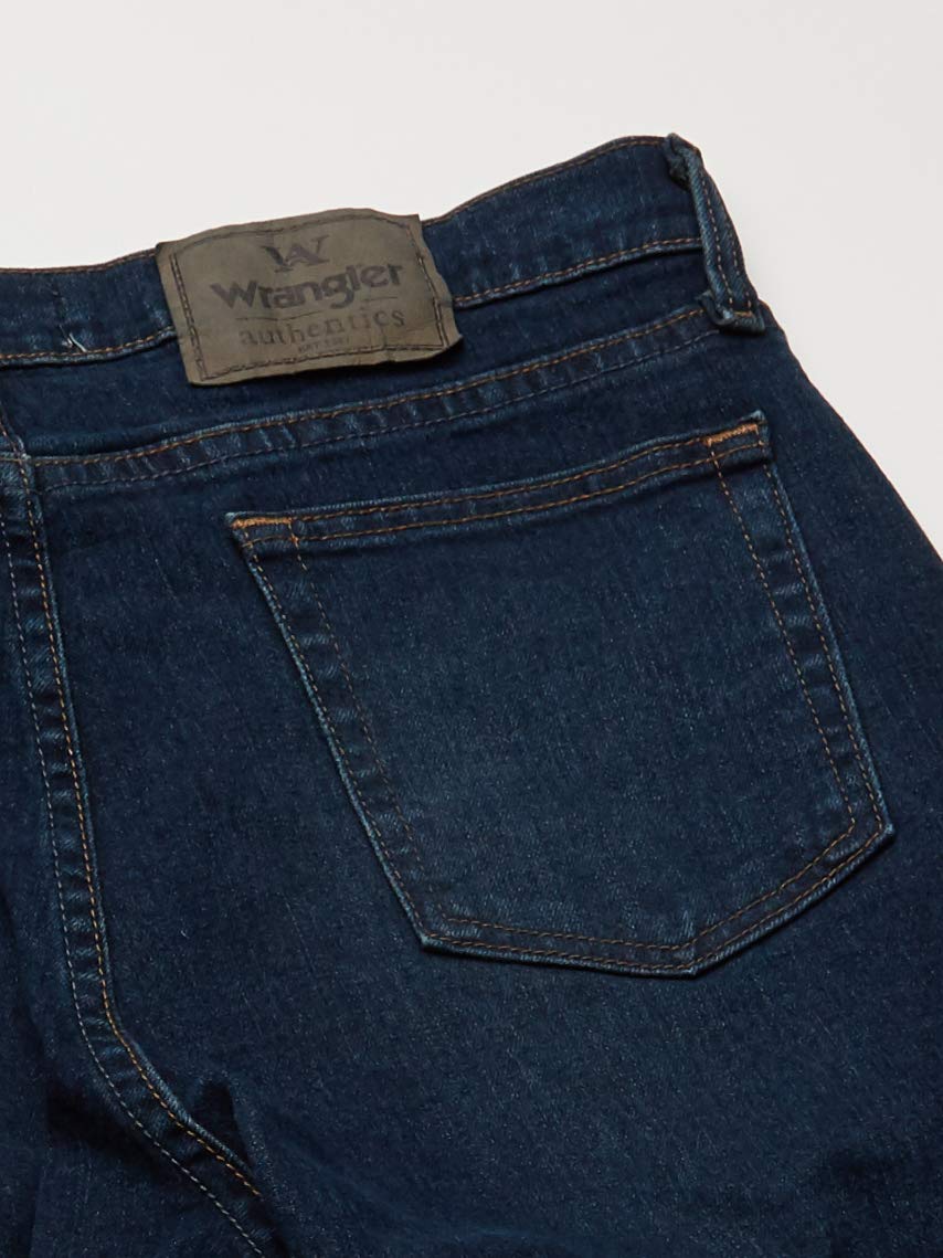 Wrangler Authentics Men's Classic 5-Pocket Relaxed Fit Jean, Flex Dark, 36W x 30L