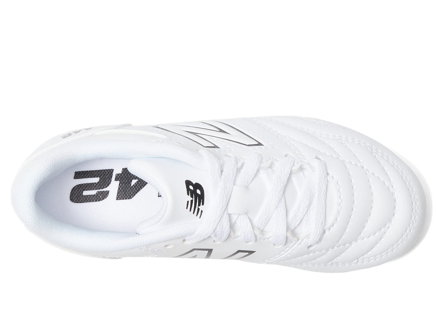 New Balance Boy's 442 V2 Academy FG Junior Soccer Shoe, White/Black, 2 Little Kid