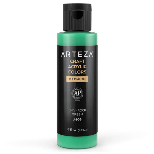 Arteza Craft Acrylic Paint, 4oz Bottle - A606 Shamrock Green