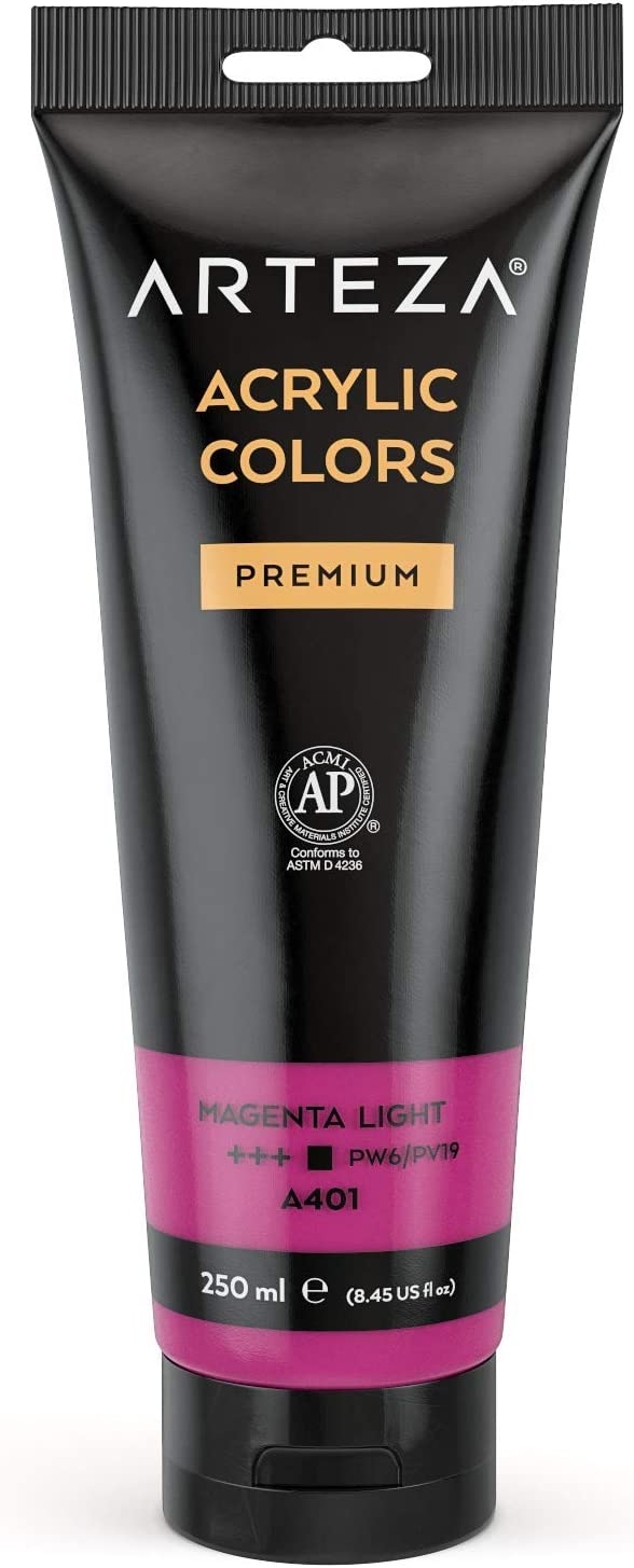 Arteza Acrylic Paint, 8.45oz Tube - Magenta Light