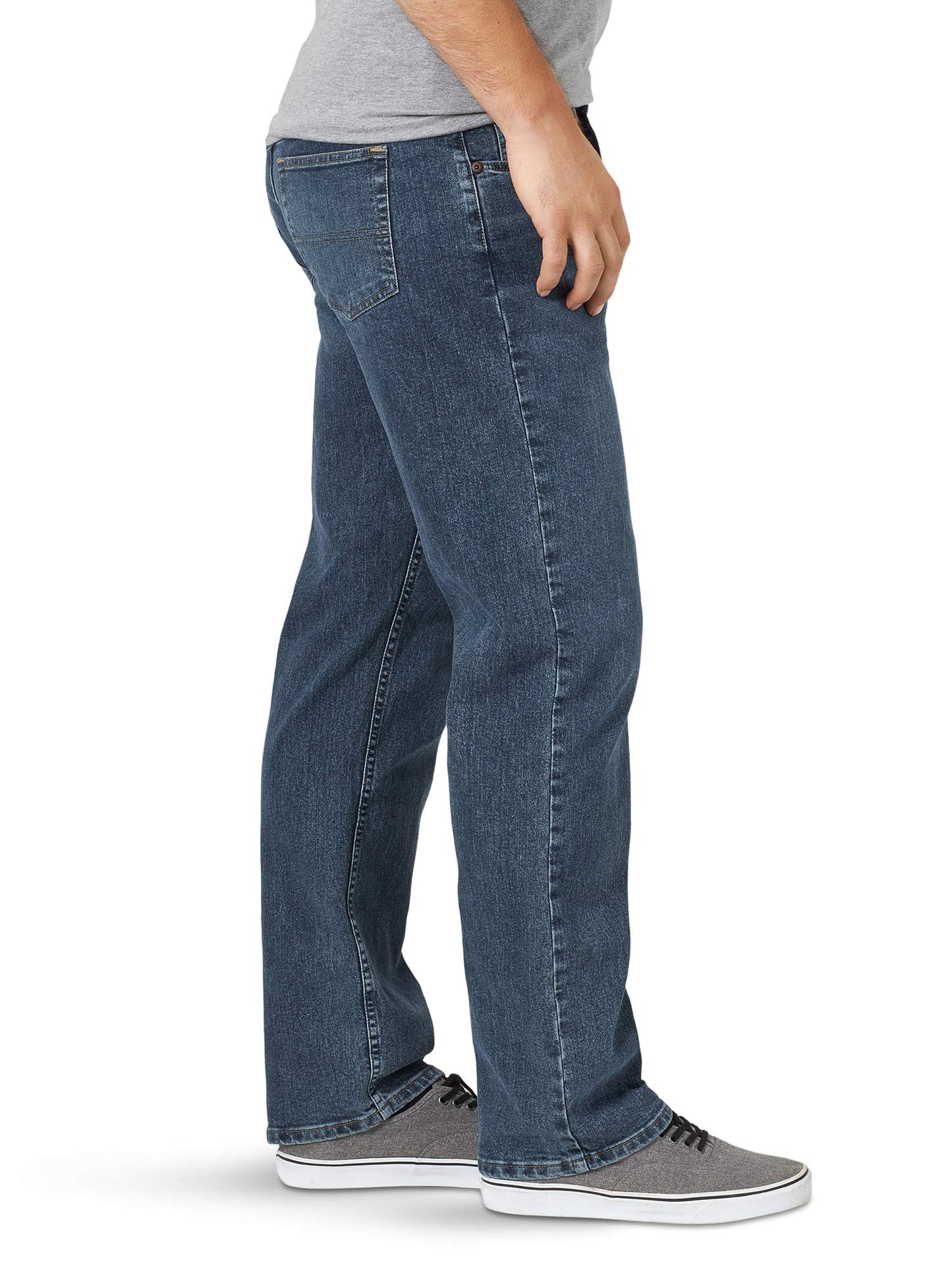 Wrangler Authentics Men's Comfort Flex Waist Relaxed Fit Jean, Smoke, 36W X 36L