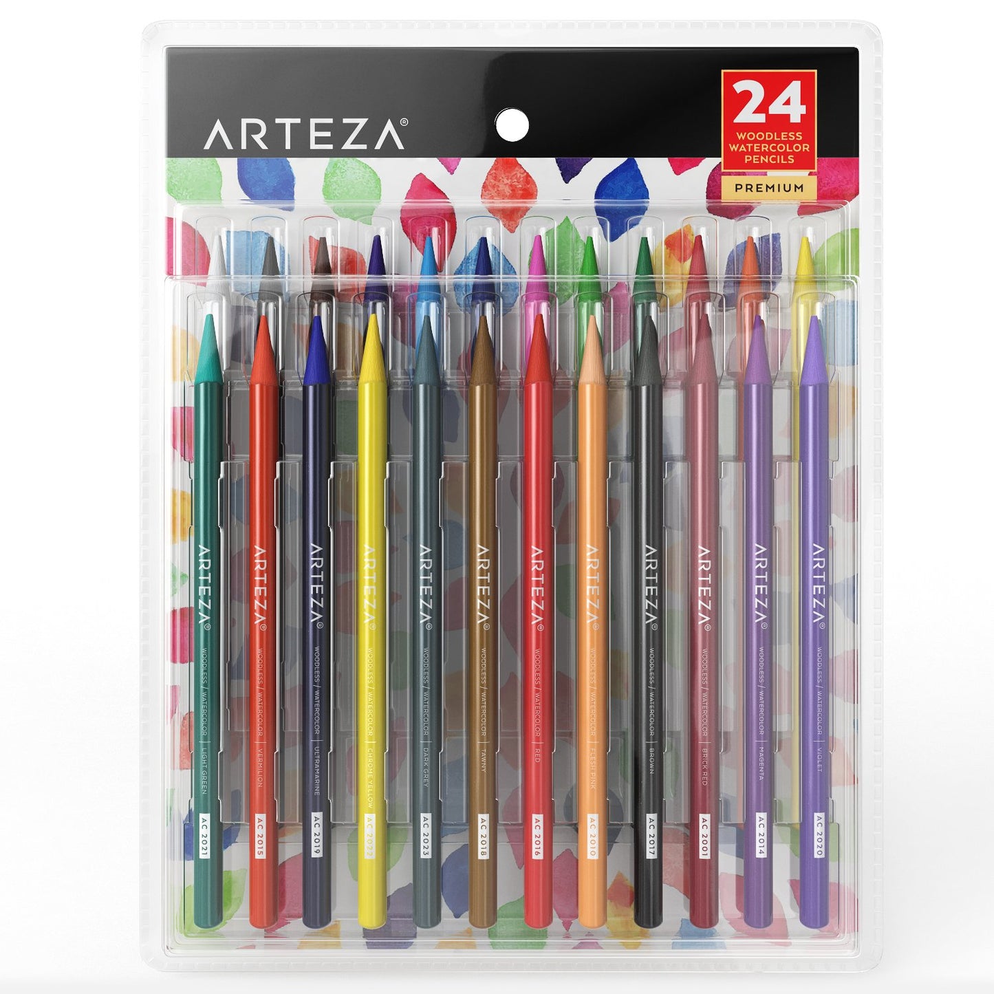 Arteza Woodless Watercolor Pencils - Set of 24