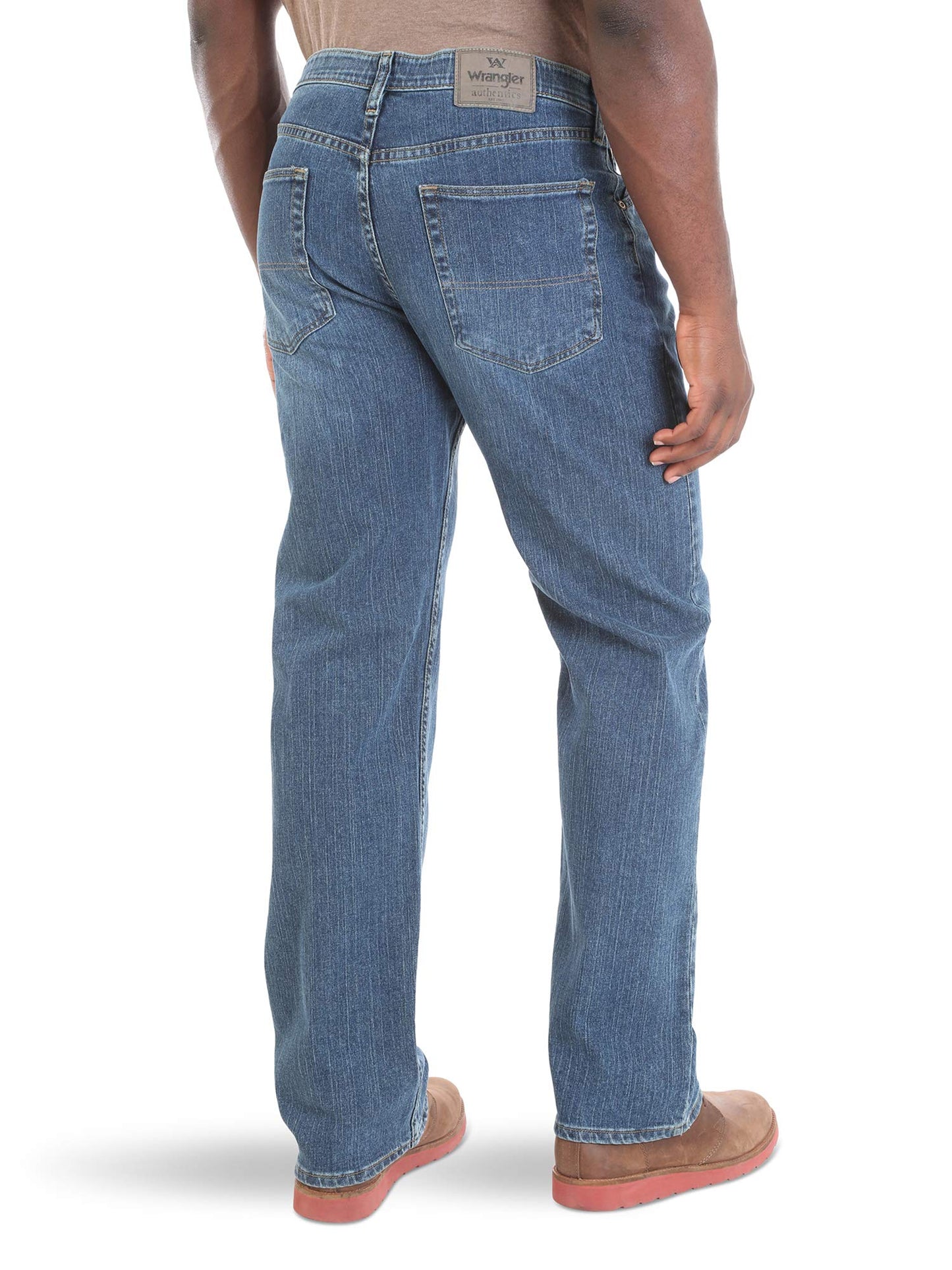 Wrangler Authentics Men's Regular Fit Comfort Flex Waist Jean, Blue Ocean, 36W x 32L