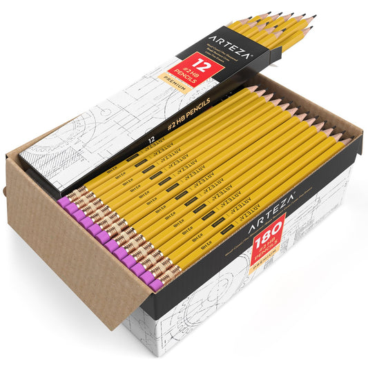 Arteza #2 HB Wood Pencils - Box of 180