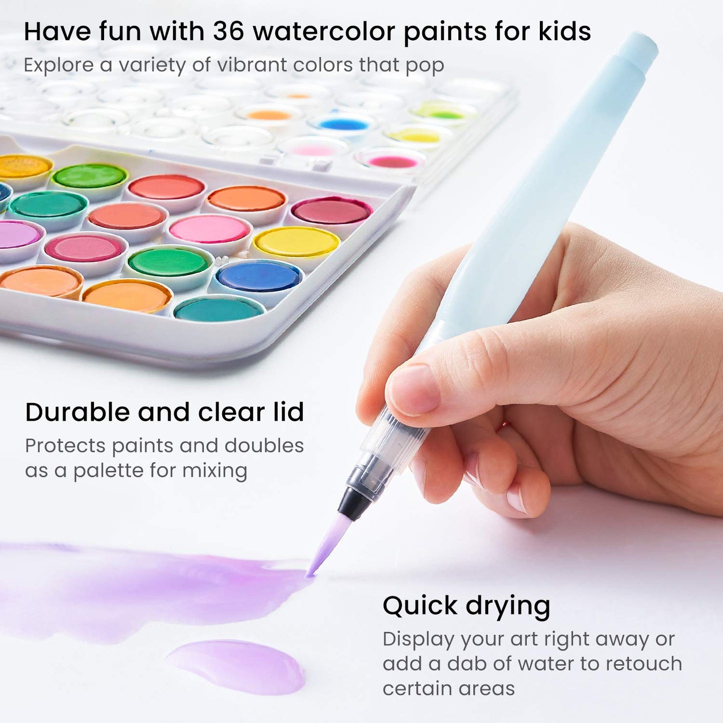 Arteza Kids Watercolor Painting Art Set