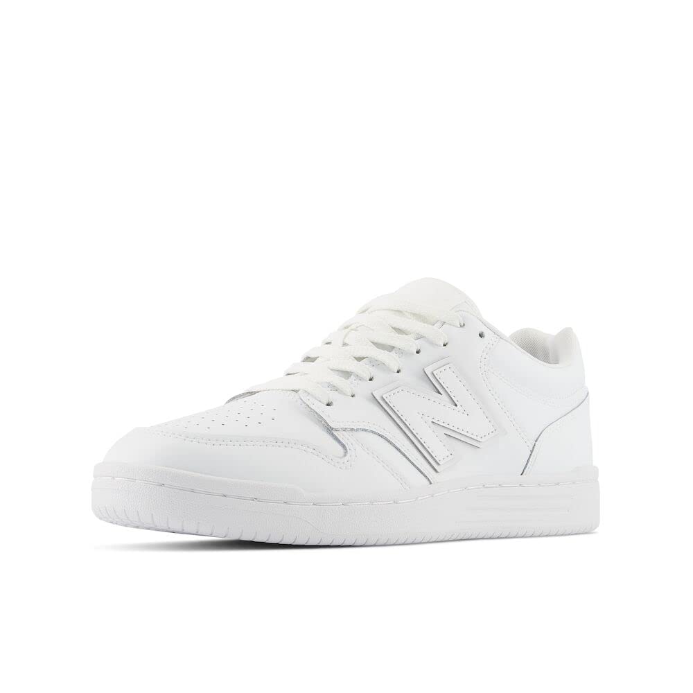 New Balance Unisex-Adult BB480 V1 Sneaker, White/White/White, 16